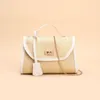 Shoulder Bags Fresh And Sweet Women's Bag 2024 Summer Style Straw Woven Single Straddle Hand-held Small Square