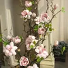 Fleurs décoratives pu magnolia branche de fleurs artificielles mariage accessoires arrangements floraux