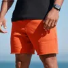 Heren shorts Heren Cotton Sporting Running Shorts Gym Bodybuilding Orange Summer Fitness Pants Jogger Gyms Casual workout Mannelijke shorts Q240416