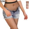 Calzini sexy bonas cimpili di pesce in nylon nera per donne piccole maglia grande mesh collant sexy calze traspirabili femminili cavi 240416