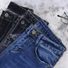 Kvinnors jeans kvinna byxor vår höst och sommar snäva hål höga midja stretch fötter pantalones vaqueros mujer