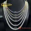 Passera diamanttestare 925 Sterling Silver 2mm 3mm 4mm 5mm 6,5 mm Moissanite Tennis Chain Necklace