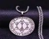 2021 Chiave satana dell'esagramma in acciaio inossidabile della collana a pendente Salomone gioiello Acero inossidabile Joyeria Mujer NXHS0352627354411043