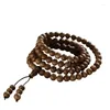 Strand Kalimantan Agarholz Buddhist Perlen Armband Handschnur 108 Rosenkranz Männer Frauen Halskette chinesischer Stil Sandelholz