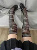 Sexy Socks Printing 3D Kobiety nad kasą kolan wiosną lato cienki lolita seksowna słodka koks