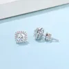 Stud Earrings 5 Mm 0.5 Ct Moissanite 925 Sterling Silver Pass Diamond Test Certificate Brilliant Cut Color D