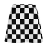 Юбки Клетчатая черно -белая мини -юбка на внешней одежде 90 -х