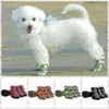 4PCSSet Antislip Dog Shoes Reflective Wearresistent Pet Breattable With Zipper 240402