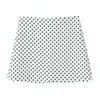 فساتين العمل Trafza Women 2 قطعة مجموعة Polka Dot Print واحدة صدر صدر تزيين قميص فضفاض أعلى الموضة الظهر السوستة Mini A-Line تنورة