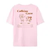 Caffeine Crew Retro Cartoon Graphic Tees Women Cute Funny Coffee TShirt Unisex Vintage Groovy Streetwear Addict Top 240416