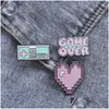 Broches de bijoux broches rose pixel coeur gibier hine over eamel mode vestes en denim