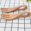 Spoons Wood Kids Fork Suets Babys Imparare le stoviglie composte a mano spessa a mano rotonda solida f20243889