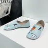 Casual Shoes Real Leather Graffiti Flat For Woman Luxury Famous Fashion Brand Nude Black Round Toe Mules