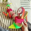 Сандалии eilyken Sexy Legence Oe Sandals Fomens Fashion Lixed Color щинка летняя вечеринка с высокими высокими каблуками zapatos prontred Хороший продукт J240416