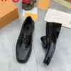 Schema di abbigliamento da design da uomo da 5 stile da maschile da strada da strada lampe di palette in pelle nera Slip su scarpe formali Feste per matrimoni Rivet casual Plus Times 38-45