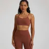 Allinea le donne sportive femminili Lu a forma di V Hollow Out Fiess Gym Reggiseno imbottito Tanne da Yoga Tops Push Up ALL'allenamento Brassiere Atletico SIERE SIERE LEMON GYM RUN