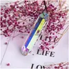 Pendenti 10pcs Suncatcher Light and Shadow Strip Crystal Rainbow Pendente a colore AB colorato Diamond Capture Capture Gift Ball Drop Delive DHJ89