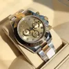Ro Watch Mens Watches Breit Watch Otomatik Mekanik Hareket Bilek saati Safir Paslanmaz Çelik Saatler 40mm Spor Eller Kauçuk Kayış Su Geçirmez