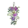 Decoratieve bloemen Spring deur hangende krans gesimuleerde zonnebloem bloemen ondersteboven