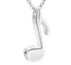 ZZL125 Entonnoir Music Note Design Human Human Human Humander Hid Selling Cremation Jewelry Funeral Urn Collier6226565