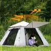 Tent Outdoor Automatic 34 People Beach Fast Open Folding Camping Double Rain and Dew Tent 240416 240426