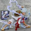 Figury zabawek akcji jeden kawałek figurka anime bóg Nika Luffy Gear 5 Figury GK Statue Monkey D. Luffy Pvc Model Toy Ornament Boys Prezenty Y240415Bood