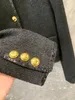 Jacket en laine grossière à paillettes à paillettes lourdes simples