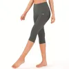 Actieve shorts Capri -legging voor vrouwen Hoog getailleerd met zakken yogabroeken training