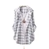 Blouses pour femmes Hottes 2024 Coton Spring and Summer Plaid Shirt Fashion Femme en vrac de qualité supérieure à l'épreuve du soleil