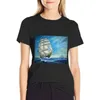 Polos da donna Clipper Ship Ocean Acrilic Painting T-shirt Lady Clothes Summer for Woman