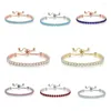 Link Bracelets Zirconia Crystal Tennis for Women 4mm Color Round Girl Ajuste Jewelry Party Kit Bracelet Maker