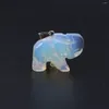 Pendant Necklaces Natural Stone Animal Elephant Shaped Gemstone Exquisite Charms For Jewelry Making DIY Bracelet Necklace Accessories Gift