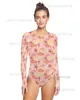 SPELISPOS OnePiece Swimsuit For Sports Long Sleeve Swimwear Surfing Bodysuit Leotard Women Swim Pool Beachwear Bather Suit 240409