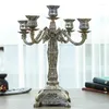 Bandlers européens 5 armes bronze créatif romantique aux chandelles dîner décotatif partage candélabro maison el chandelier