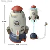 Piaska Water Play Fun Rocket Toy Rakiet Rakienia Lierna Dziecięcy Zabawa Outdoor Water Jet Rotacja Fontanna Dziecięcy Woda Wink