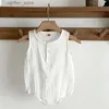 Rompers Summer Newborn Baby Romper Infant Cotton Linen Sleeveless Body Suit Boy Girl Claasic Jumpsuits Baby Boys and Girls Clothes 0-24M L410