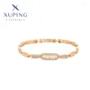 Bracelets de liaison xuping bijoux exquis brillant Bracelet de couleur en forme de coeur de haute qualité pour femmes cadeaux de fête x000438298