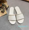 Luxury Slippers Womens Slippers Sliders Sandals Summer Loafer Beach Casual Chores Flat Plats Black White Mule Sandale