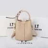 Women's Bag New Genuine Leather Bucket Bag, Handheld Vegetable Basket, High Quality, Large Capacity One Shoulder Crossbody