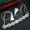 Style Fashion Morocco Tassels Belt Gold Color Hand Rope Waist Chain Crystal Bride Dress Arabic Wedding Jewelry 240401