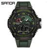 Orologi da polso sanda marchio maschile orologio fitness sports orologio dual display uomini digitali analogici orologi militari colorati impermeabili