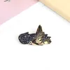 Brooches Luminous Enamel Pins Comet Orchid Long-beaked Hawk Moth Bag Lapel Pin Badge Jewelry Gifts For Kids Friends Wholesale