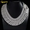 12mm 15mm 18mm grossistpris Silver 925 VVS Moissanite Hip Hop Iced Out Diamond Fine Jewelry Miami Necklace Cuban Link Chain