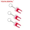 Rings 10pcs/lot Hot Sale Soft PVC Rubber Tooth Shaped Keychain, Dental Keychain