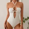 Swimwear de mujeres Color sólido Sexy Bikini Slimming Bikini original Bayan 2024 Mujeres