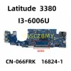 Carte mère Testez entièrement la bonne carte mère de l'ordinateur portable de travail pour Dell 3380 Motherboard 66FRK 066FRK CN066FRK Boîte principale 168241 I36006