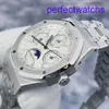 AP Wrist Watch Collection Royal Oak Series 26574st Steel Band Calender Watch Mens Lunar Fas Display Automatisk mekanisk klocka 41mm kreditkort