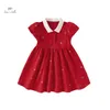 Dave Bella Polo Prinzessin Kleid für Mädchen Baby Kinder Sommer stricken süße süße sanfte Print Fashion Casual DB2241034 240413