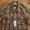 Casual shirts voor heren herfst en winter zware dikke wol vintage mode geruit shirt dikke katoenen jas