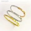 Desginer TiffanyBracelet Tiffanie TiffanyJewelry Low Price Jewelry Korean Engraved 18K Gold Titanium Steel Womens Tファミリー6ダイヤモンド新しいブレスレット